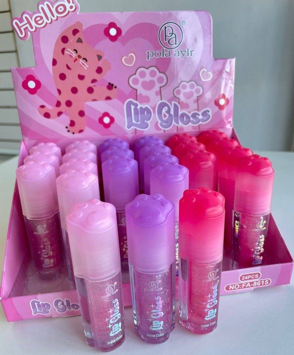 Producto - Lip gloss gatito caja x mayor 24 unidades