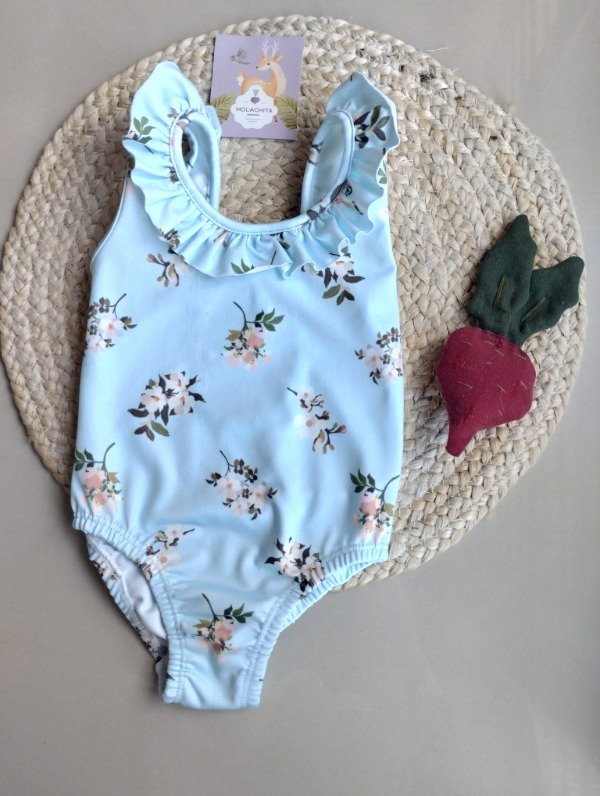 Producto - Malla Enteriza Celeste Ramo