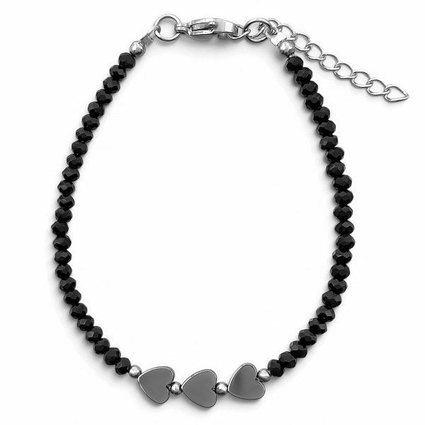 Producto - Pulsera de cristal checo 3mm . Hematite negra