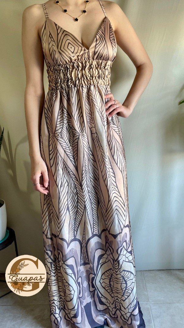 Producto - Vestido largo sublimado c/tajos