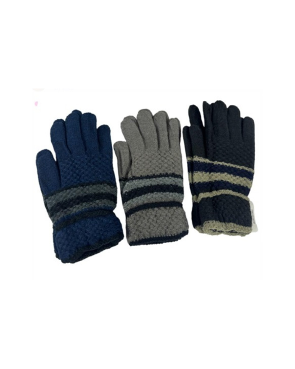 Producto - Guantes de Lana 3 Rayas Surtido (docena)