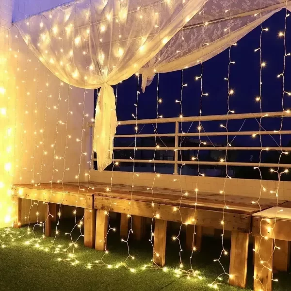 Producto - Cortina luces led 3x3 mts exterior interconectable 220v - 3