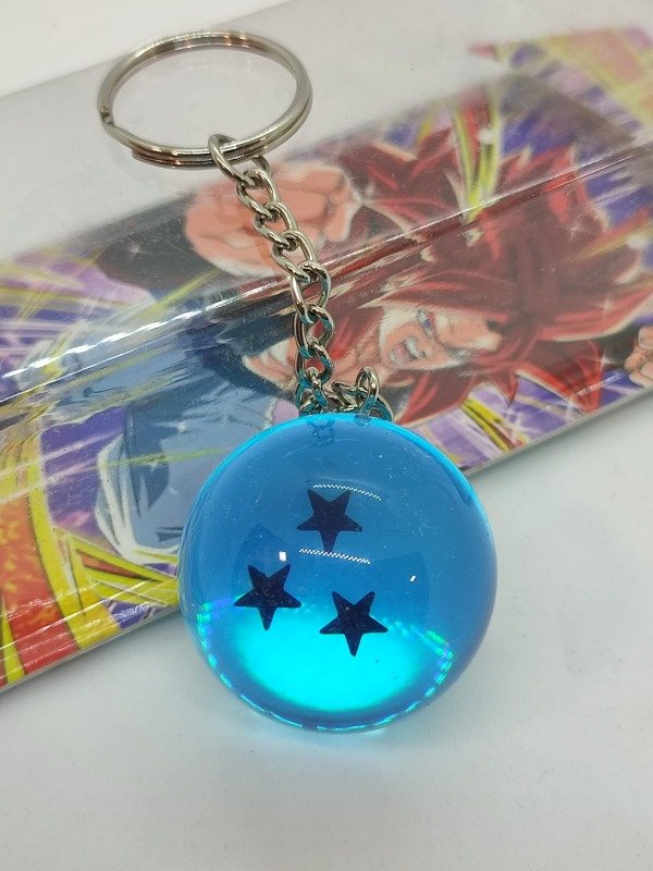 Producto - Llavero Esfera del Dragón Azul 3 estrellas - Dragon Ball Super