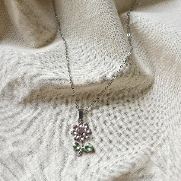 Producto - Collar margarita rosa