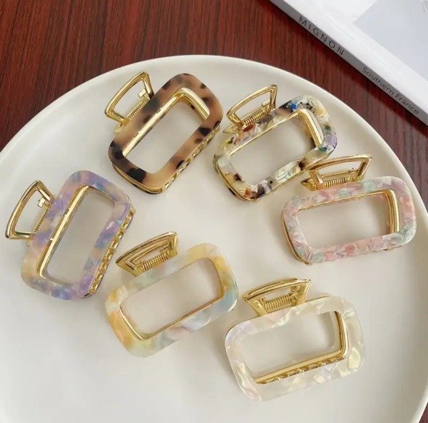 Producto - Broche Tornasolado Cuadrado Metal packx12