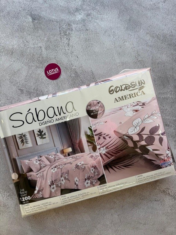 Producto - Sábanas Queen Diseño Rosa