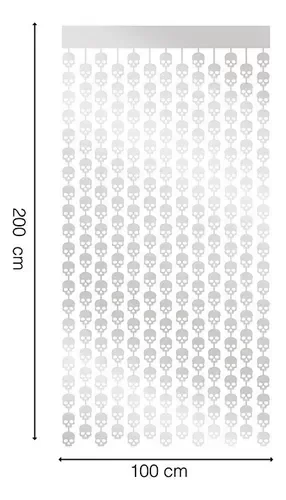 Producto - Cortina Halloween - Calavera Blanca