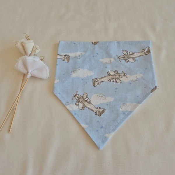 Producto - Babero bandana avioneta celeste