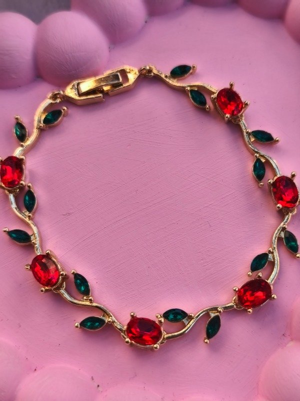 Producto - Pulseras Tulipán roja dorada - 1