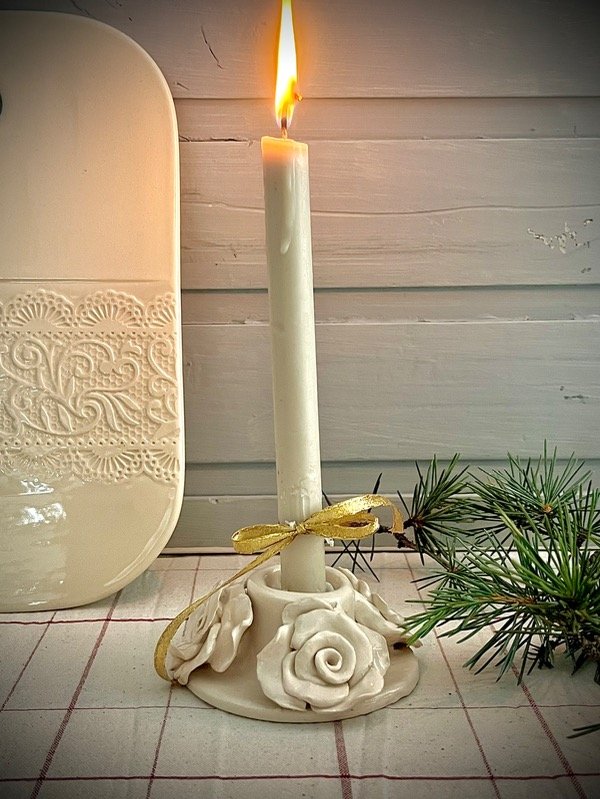 Producto - Candelero con rosas