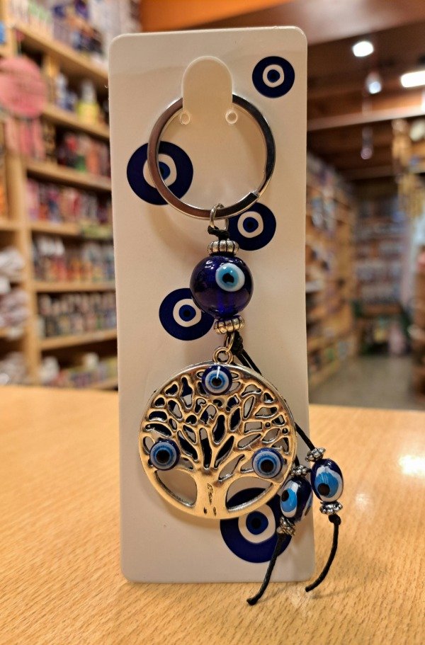 Producto - Llavero de Metal Arbol de la vida con ojo turco