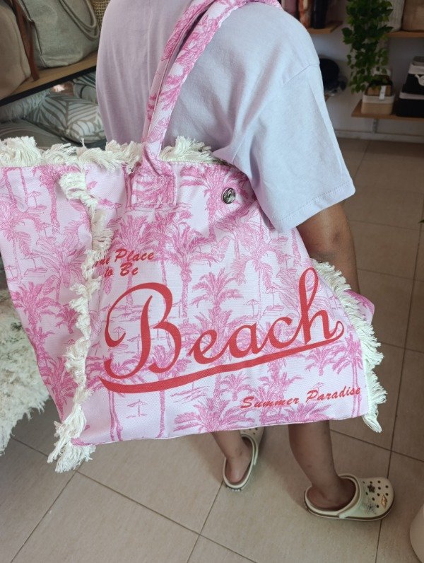 Producto - Bolso playero beach fucsia