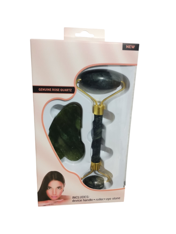 Producto - Rodillo masajeador + piedra jade facial