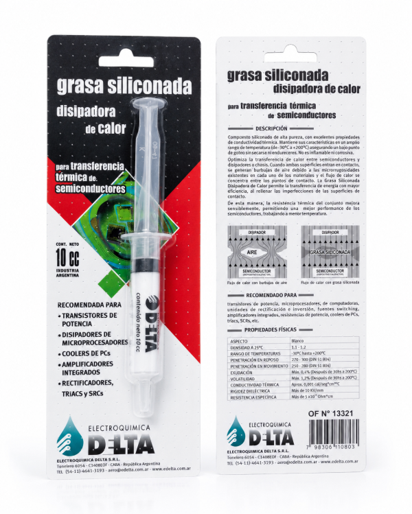 Producto - Grasa siliconada disipadora de calor Delta