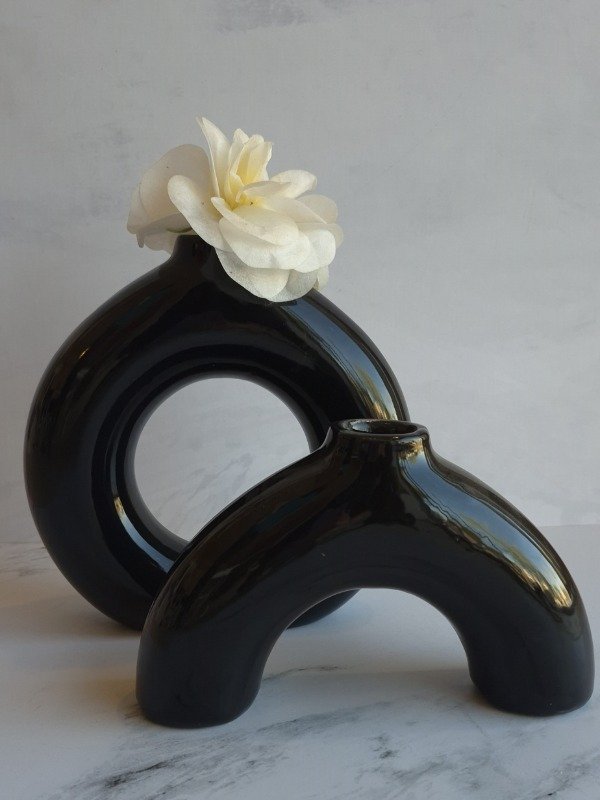 Producto - Dúo Floreros Donna y Media Donna Negros