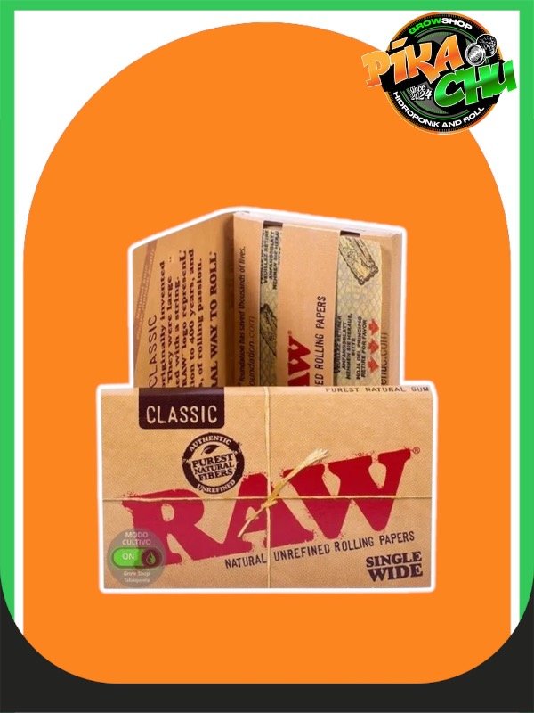 Producto - Sedas Raw Classic Cortas 70 Mm. Caja X100 Papeles