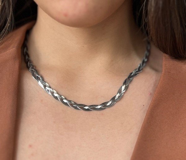 Producto - Collar de trenzas acero quirúrgico
