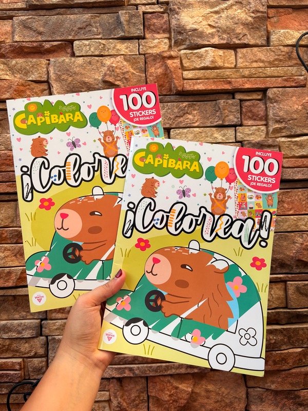 Producto - Libro para colorear. CAPIBARA con STICKERS
