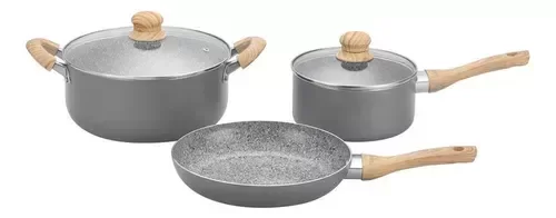 Producto - SET DE OLLA GRANITO  GRIS