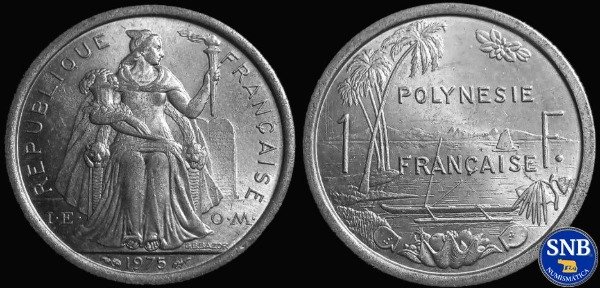 Producto - Territorio de la Polinesia Francesa - 1 Franco (1975) KM #11 [UNC]