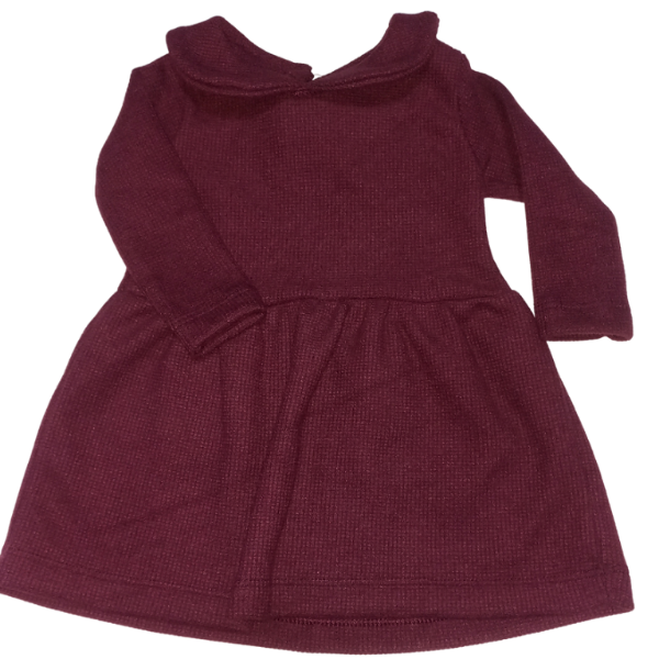 Producto - Vestido manga larga wafle bordo