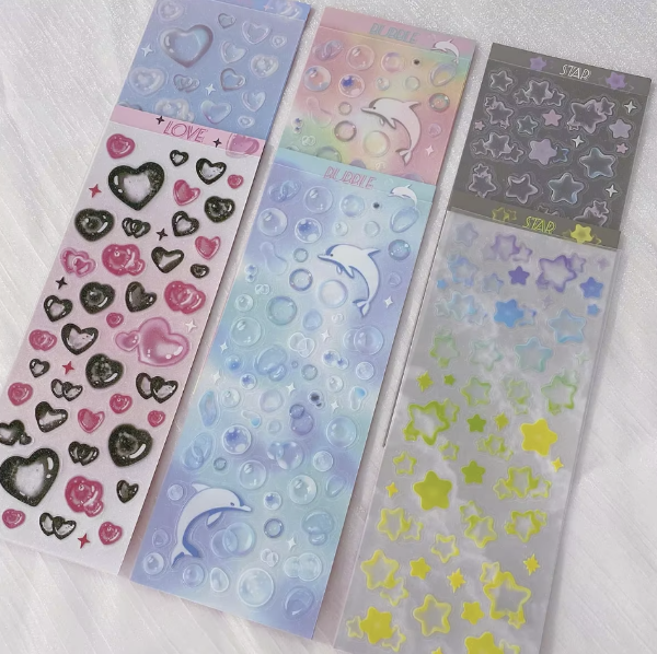 Producto - Stickers brillantes transparentes