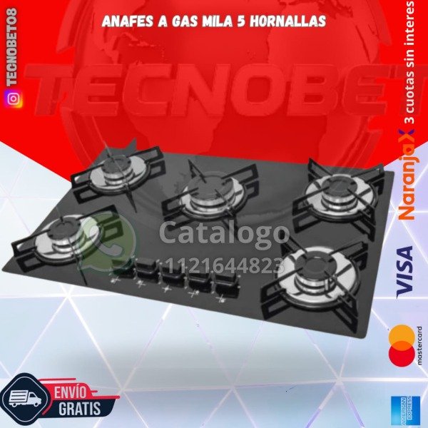Producto - ANAFES A GAS MILA 5 HORNALLAS
