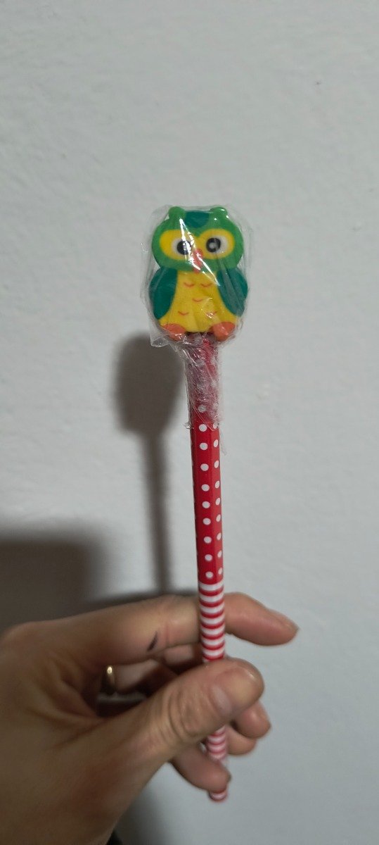 Producto - Lápiz con goma de borrar búho