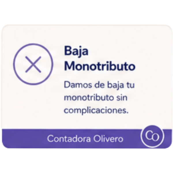 Producto - BAJA MONOTRIBUTO