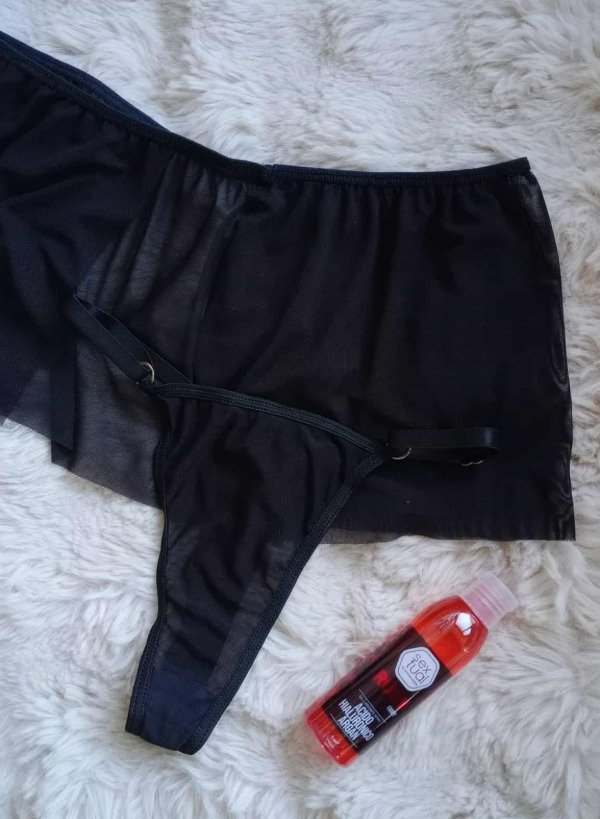 Producto - Pollera Mini Microtul y Less