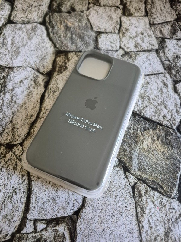 Producto - Funda silicone case logo Iphone 13 Pro Max gris oscuro