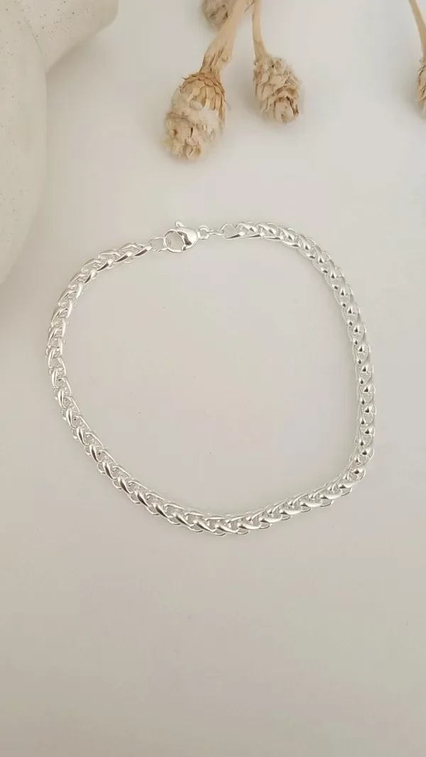 Producto - Pulsera posh espiga fina ACERO BLANCO