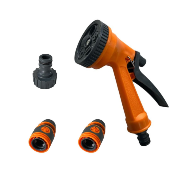 Producto - Combo Kit Pistola De Riego 5 Funciones Tresna Con Accesorios
