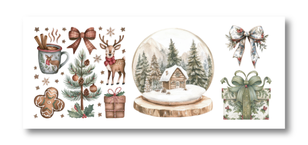 Producto - DTF TEXTIL 20x8cm - OBJETOS NAVIDEÑOS