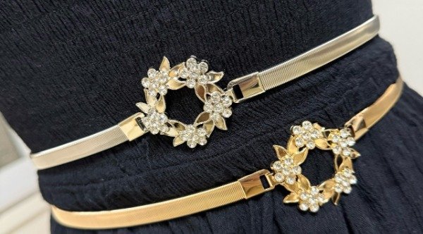 Producto - Cinto elastizado plata, oro, negro de DNB 10/25