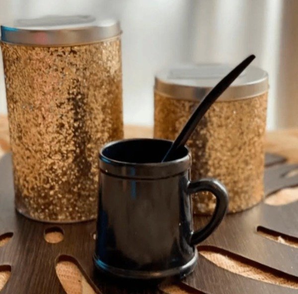 Producto - Set de mate completo glitter dorado