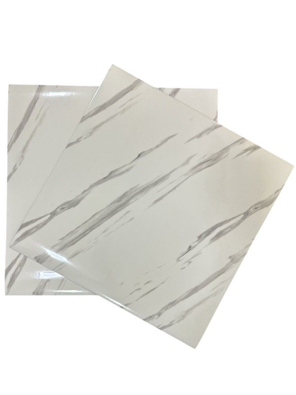 Producto - Placa Autodhesiva Simil Marmol 60x60 Blanca Pack x2