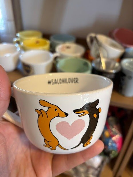 Producto - Tazón mediano blanco salchi - corazón