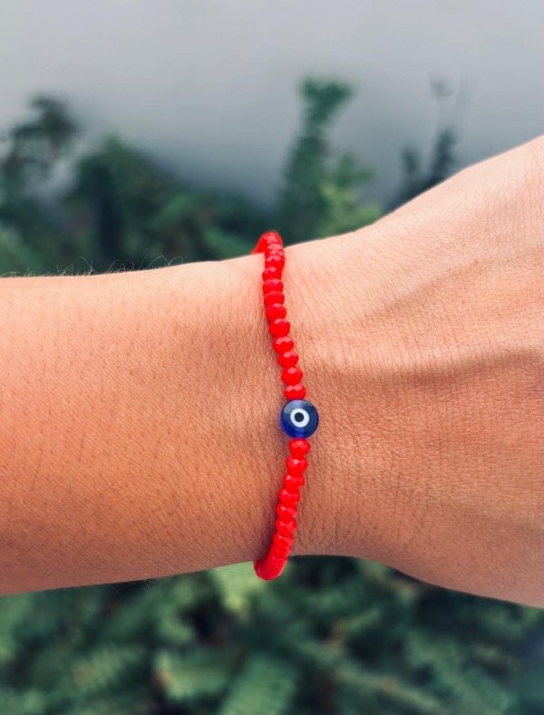 Producto - Pulsera amuleto cristal de roca y ojo turco