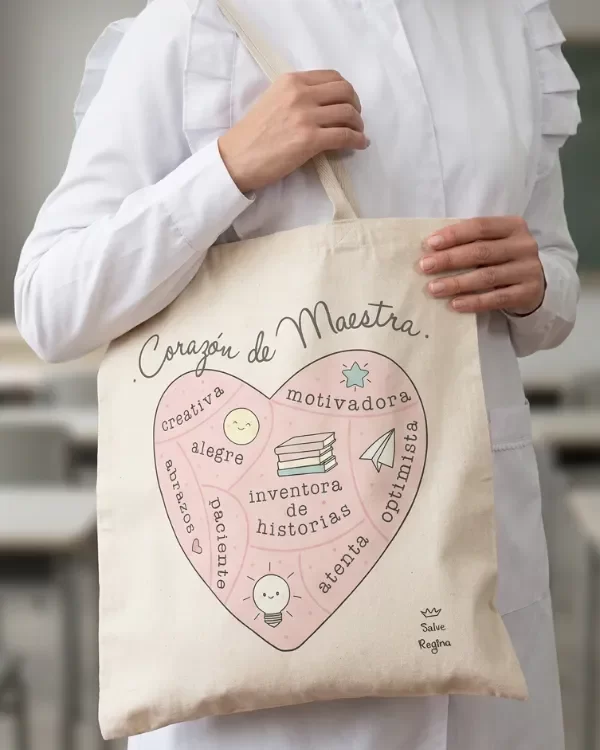 Producto - Tote Bag Corazón de Maestra - 0
