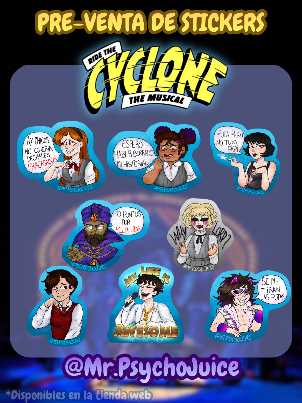Producto - (PRE VENTA) Stickers Ride the Cyclone