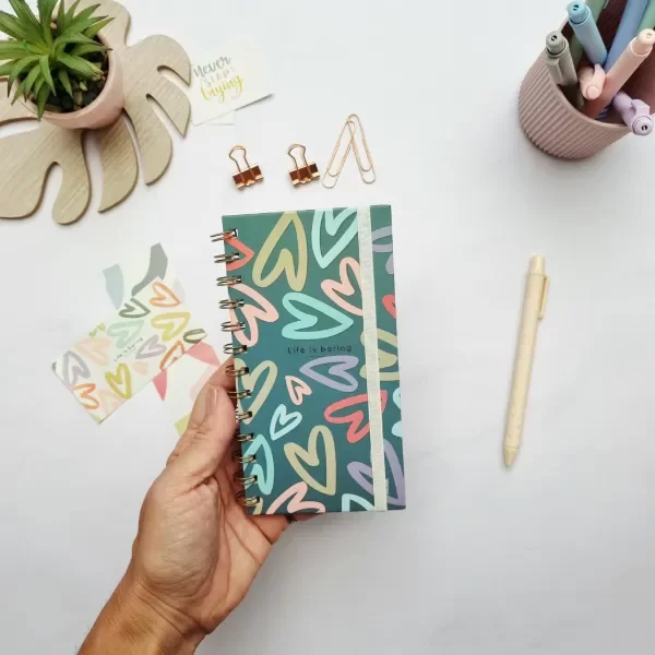 Producto - Agenda Pocket Corazones verde