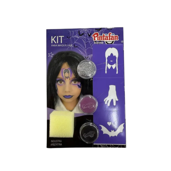 Producto - Kit x2 acuarelables negro, lila, glitter en pasta y esponja "MERLINA"