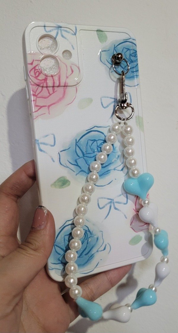 Producto - A05s funda flores con straps  (foto ilustrativa)