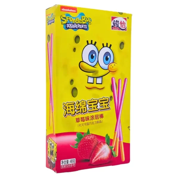 Producto - Pocky BOB ESPONJA Frutilla (48g)