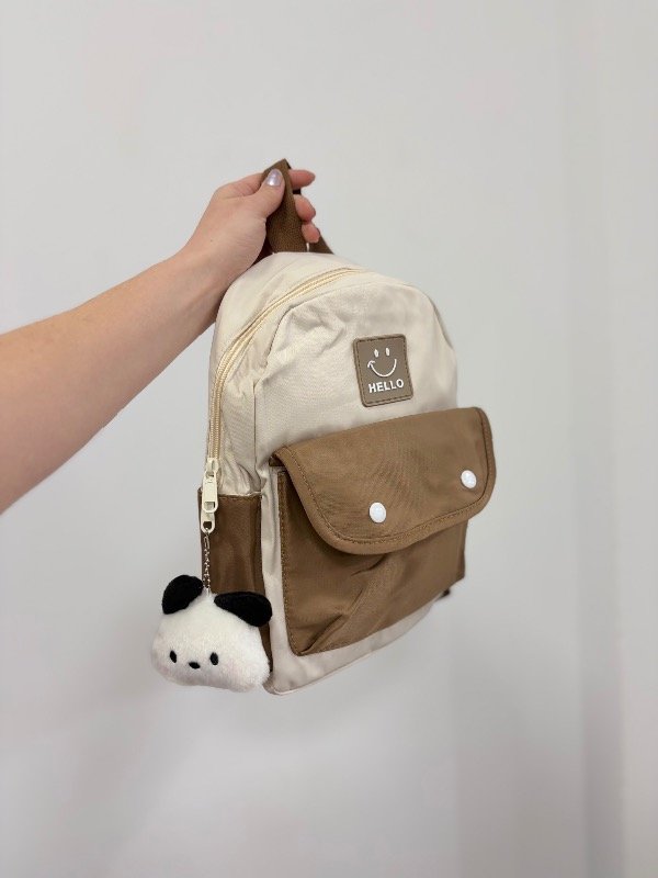 Producto - Mochila chica colores con conejo de llavero - 2