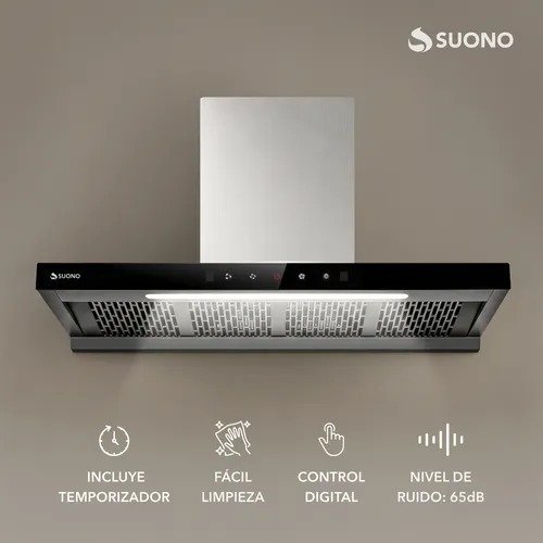 Producto - CAMPANA EXTRACTORA SILVER 200W CON LUZ LED Y CONTROL TÁCTIL