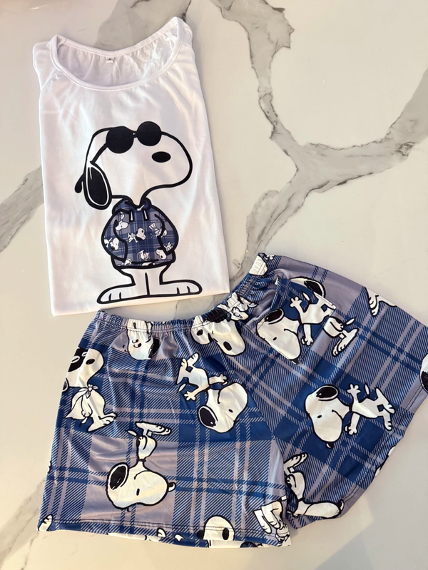 Producto - Pijama snoopy cuadrille corto