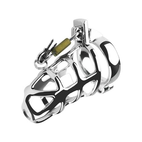 Producto - CASTIDAD CHASTITY BDSM EXCLUSIVO 10 CM x 4.5 CM SATINEL METAL MEDIUM INFARTA