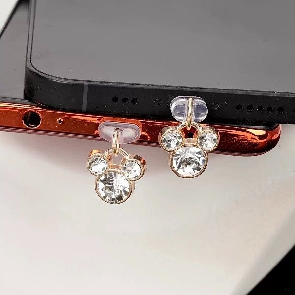 Producto - Anti polvo minnie diamante (entrada lightning y usb-c)